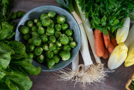 Brussel sprouts and the seasonal vegetables