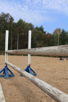 wooden barriers  for jumping horses