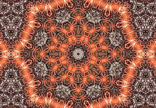 Aztec kaleidoscope abstract,decorative floral ornament