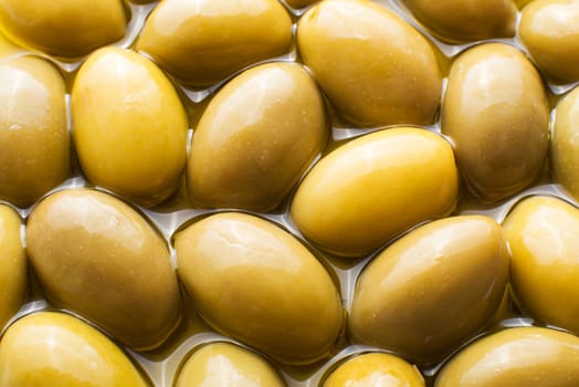 Green Olive fruits overhead close up shoot