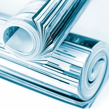 Rolled up magazines. Toned