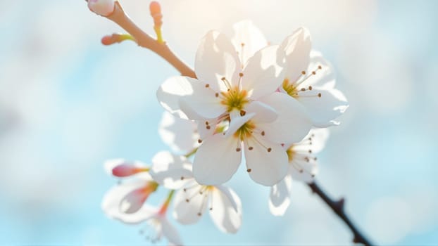 Flowers on an apple tree in spring. High quality photo