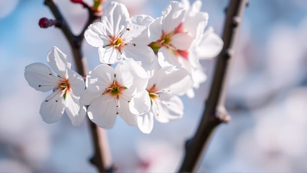 Flowers on an apple tree in spring. High quality photo