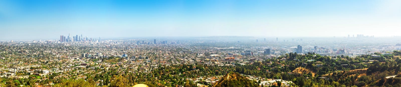 Skyline, Los Angeles panorama, California USA
