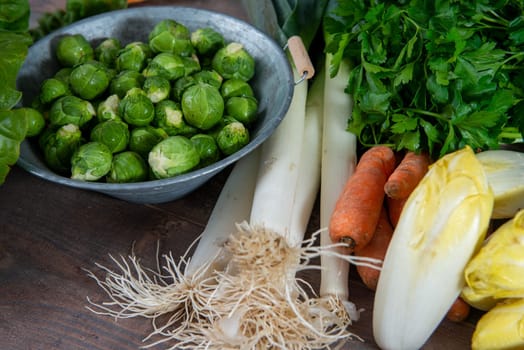 Brussel sprouts and the seasonal vegetables