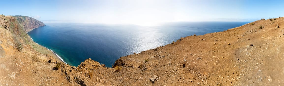 Up view of the little bay from the mountains, Portugal