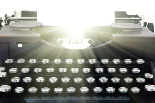 Inspiration - conceptual image of the typewritermachine