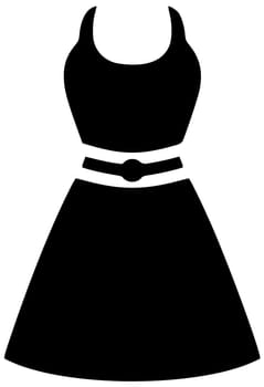 dress black cloth casual fashion illustration