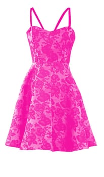 dress pink night cloth glamour fashion illustration flowers