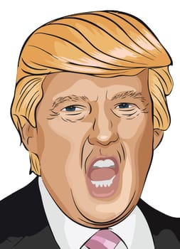 donald trump expression president politics editorial illustration america