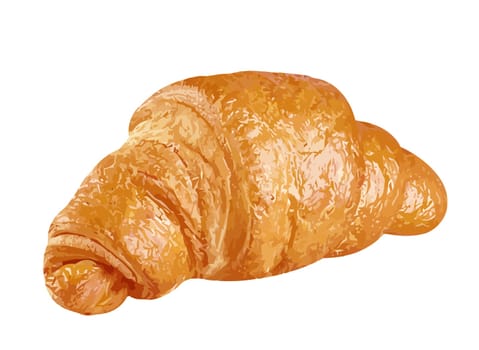 croissant bread pastry crust tasty bakery breakfast dough food illustration