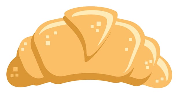 croissant pastry crust bread tasty bakery breakfast dough food snack illustration