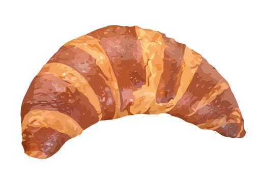 croissant pastry crust tasty bakery breakfast dough bread food illustration