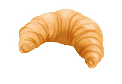 croissant pastry crust bread tasty bakery breakfast dough food illustration snack