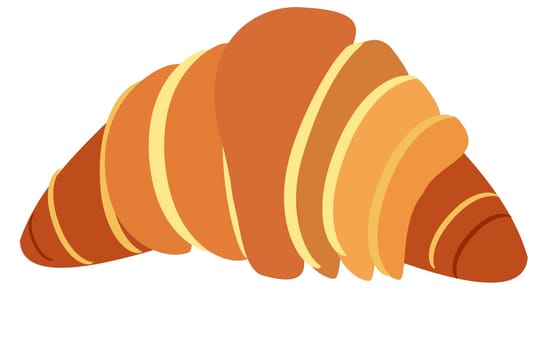 croissant pastry crust bread tasty bakery breakfast dough snack food illustration
