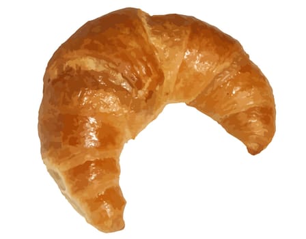 croissant pastry crust tasty bakery breakfast bread food dough illustration
