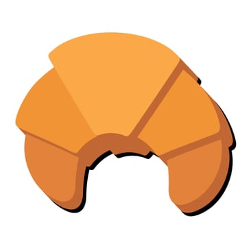 croissant food pastry crust bread bakery breakfast snack dough illustration tasty