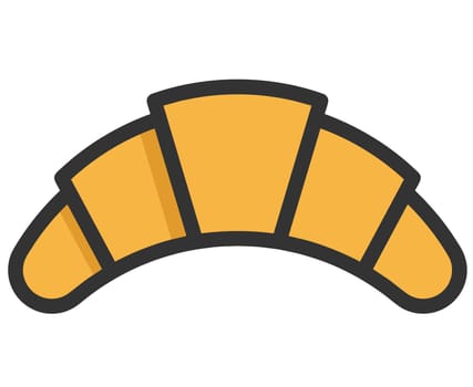 croissant pastry crust tasty bakery breakfast bread food illustration