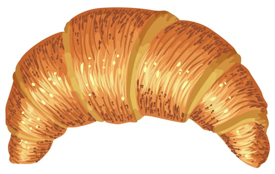 croissant pastry crust tasty bakery breakfast bread food illustration dough