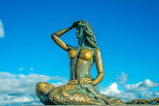 Syrenka, siren, landmark of Ustka, Poland