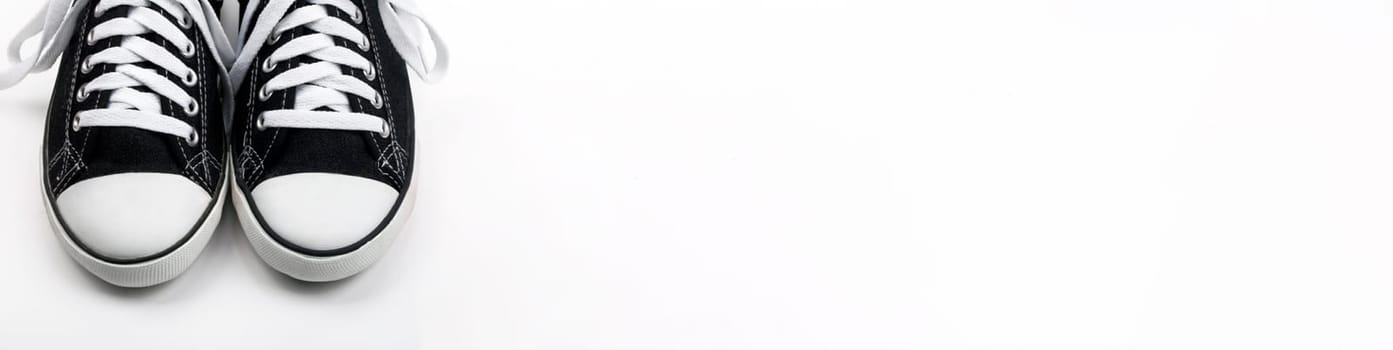 Panorama from Casual Shoes isolated on white background