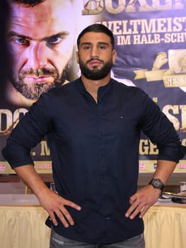 German heavyweight boxer Agit Kabayel (SES Boxing) press conference boxing gala 28.3.2020 Magdeburg