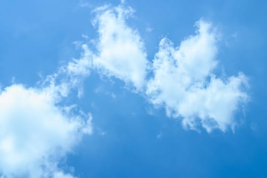 Clouds in a blue sky. The photo can be used for weather forecast