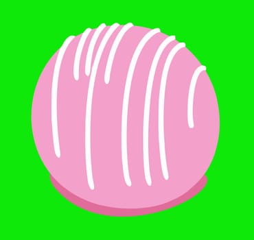truffle milk strawberry chocolate white sweet dessert ball illustration