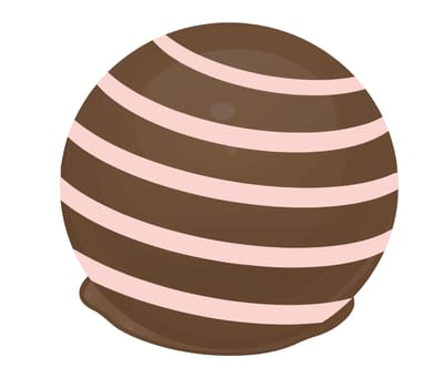 truffle milk chocolate strawberry sweet dessert ball cacao illustration