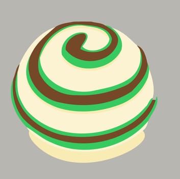 candie truffle milk chocolate lemon white sweet dessert ball cacao illustration