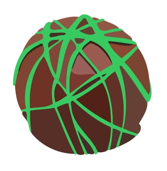truffle candie milk chocolate lemon sweet dessert ball cacao illustration