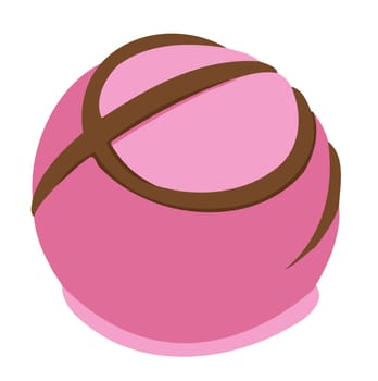 truffle milk chocolate  strawberry sweet dessert ball cacao candie  illustration