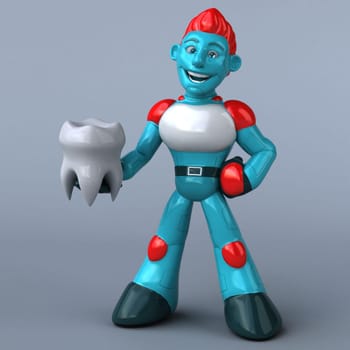 Red Robot - 3D Illustration