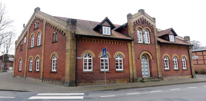 Griepe-Building, seat of the public city library, Bad Bevensen, Lower Saxony, Germany