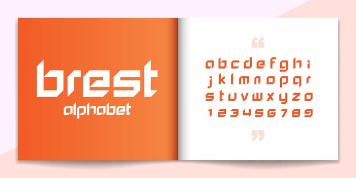 Modern font and alphabet set. Lettering Design for magazine, poster, logo or advertising media. Typography fonts uppercase and number. Vector illustration.