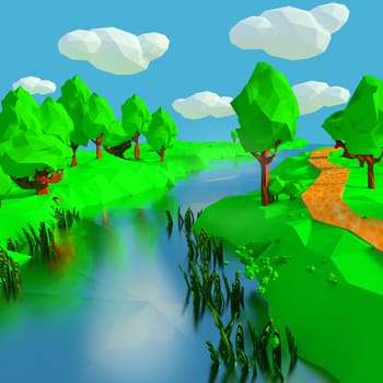 Small river in the countryside