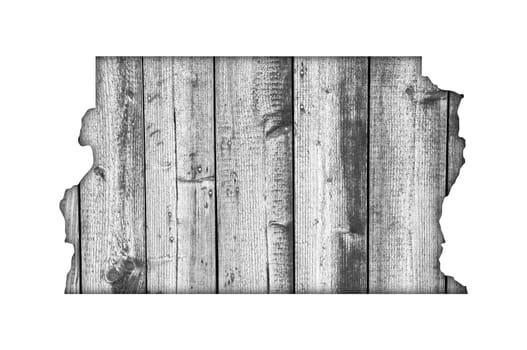 Map of Distrito Federal do Brasil on weathered wood