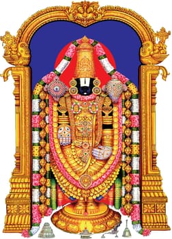 lord venkateswara god hinduism spiritual holy illustration