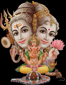 parvati yashoda lord Vishnu festival hinduism culture mythology ganesha illustration
