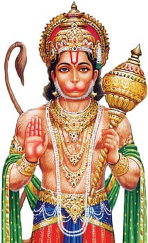 indian god monkey holy hanuman jayanti mythology illustration