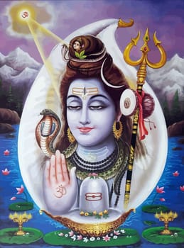 hinduism lord shiva spiritual illustration holy sun light