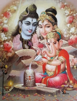 hinduism lord shiva spiritual Durga illustration ganesha holy