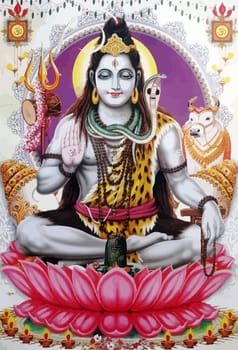 shiva, illustration, shiv, god, background, lord, festival, india, holiday, traditional, religion, happy, religious, spiritual, hindu, culture, power, indian, hinduism, snake, ox, Saraswati