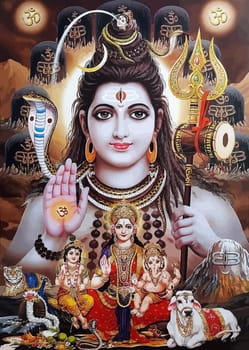 hinduism lord shiva spiritual  Saraswati holy power illustration