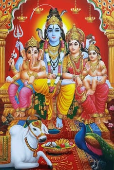 hinduism lord shiva spiritual  Lakshmi illustration ox white