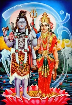 hinduism lord shiva spiritual  Saraswati holy power lotus  illustration