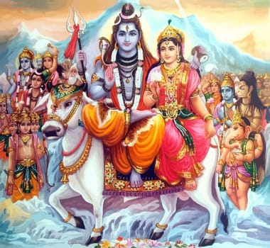 hinduism lord shiva many gods spiritual   holy power illustration