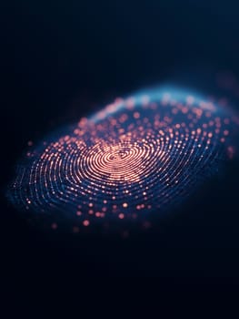 abstract fingerprints that are digitally rendered representing biometric data
