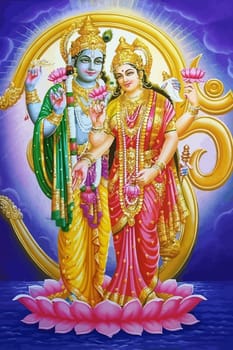 lord  Rama and Lakshmi hinduism  spiritual   illustration