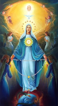 St Mary the Virgin mother jesus angles god illustration